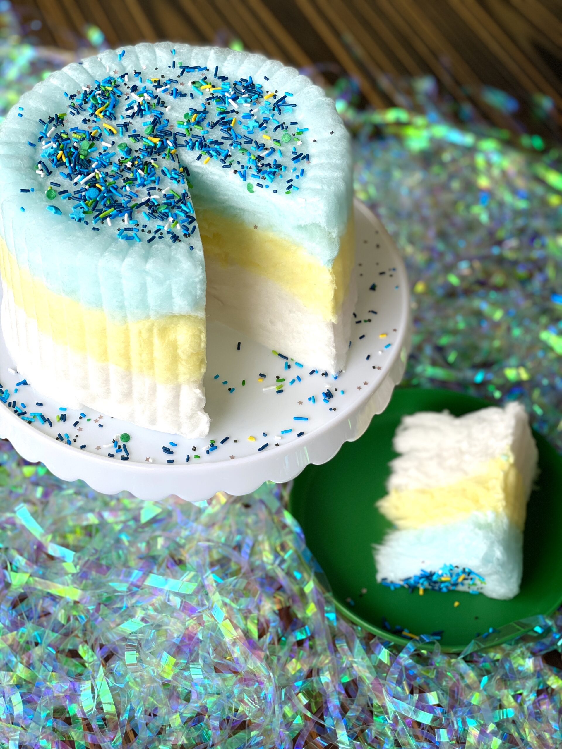 Triple Flavor Cotton Candy Cake